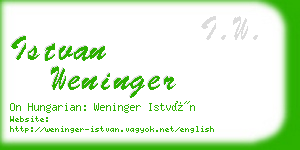 istvan weninger business card